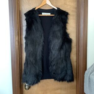 Sebby Collection Faux Fur Vest